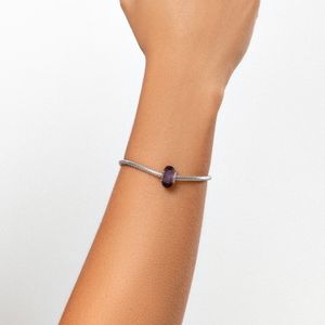 Charm Separador Roxo em Prata 925