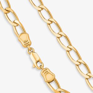 Pulseira Malha Elos em Prata 925 com Banho de Ouro Amarelo 18k - 23 cm