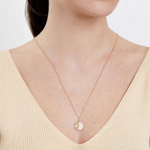 Colar Fases da Lua Cravejado em Prata 925 com Banho de Ouro Amarelo 18k