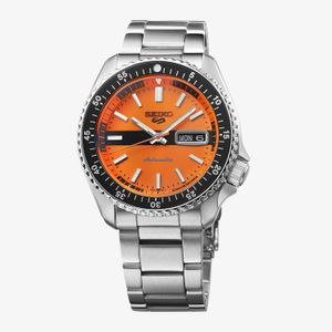 Relógio Seiko Automático 5 Sports SKX Sports Style com Mostrador Laranja SRPK11B1