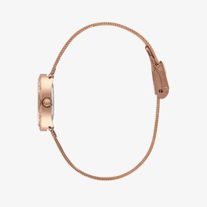 Relógio Monte Carlo Feminino em Aço Prateado com Mostrador Marrom e 36 Cristais Swarovski