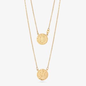 Escapulário São Bento em Ouro Amarelo 18k