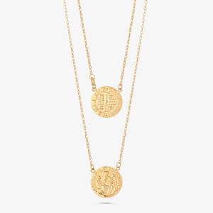 Escapulário São Bento em Ouro Amarelo 18k