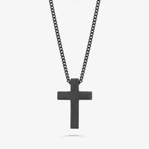 Colar Masculino Crucifixo em Aço Preto