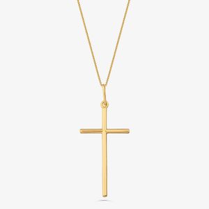 Pingente Cruz em Prata 925 com banho de Ouro amarelo 18k