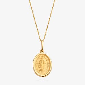 Pingente Nossa Senhora das Graças em Prata 925 com banho de Ouro amarelo 18k