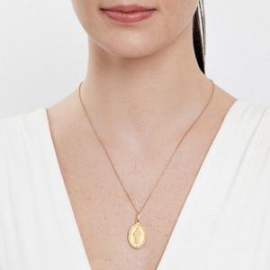 Pingente Nossa Senhora das Graças em Prata 925 com banho de Ouro amarelo 18k