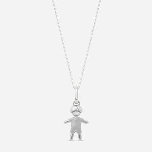 Pingente Menino em Ouro Branco 18k