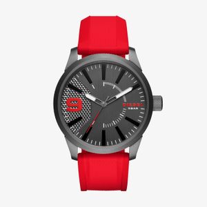 Relógio Diesel Masculino Rasp com Pulseira de Silicone Vermelha DZ1806B1