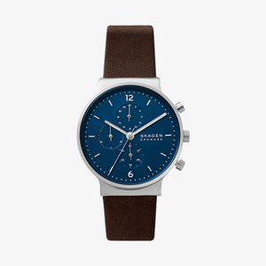 Relógio Skagen com Pulseira de Couro Marrom SKW6765B1