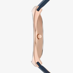 Relógio Skagen Energia Solar em Couro Azul e Aço Rosé SKW6834B1