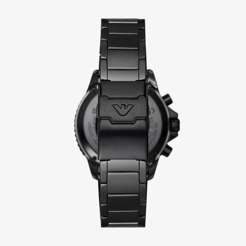 Emporio armani black chain on sale watch