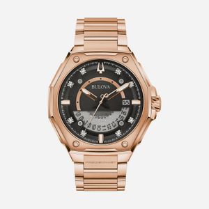 Relógio Bulova Precisionist em Aço Rosé com 8 Diamantes 97D129N