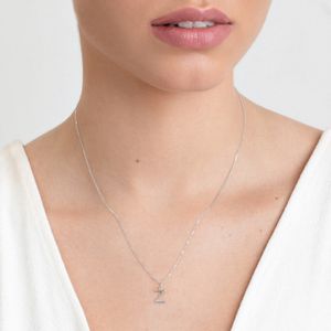 Pingente Letra Z em Ouro Branco 18K