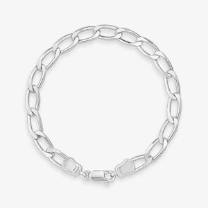 Pulseira Malha Elos em Prata 925 - 19 cm