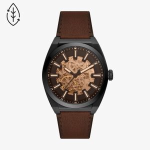 Relógio Fossil Masculino Automático com Pulseira de Couro Marrom ME3207/0PN