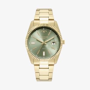 Relógio Technos Feminino em Aço Dourado e Mostrador Verde 2115NAL/1V