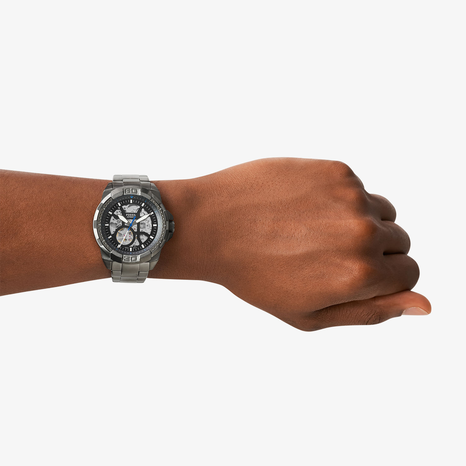 Relógio Fossil Bronson Automático Masculino em Aço Grafite ME3218