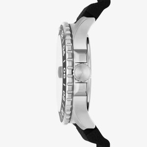Relógio Fossil GMT Masculino em Aço Prateado e Silicone FS6036