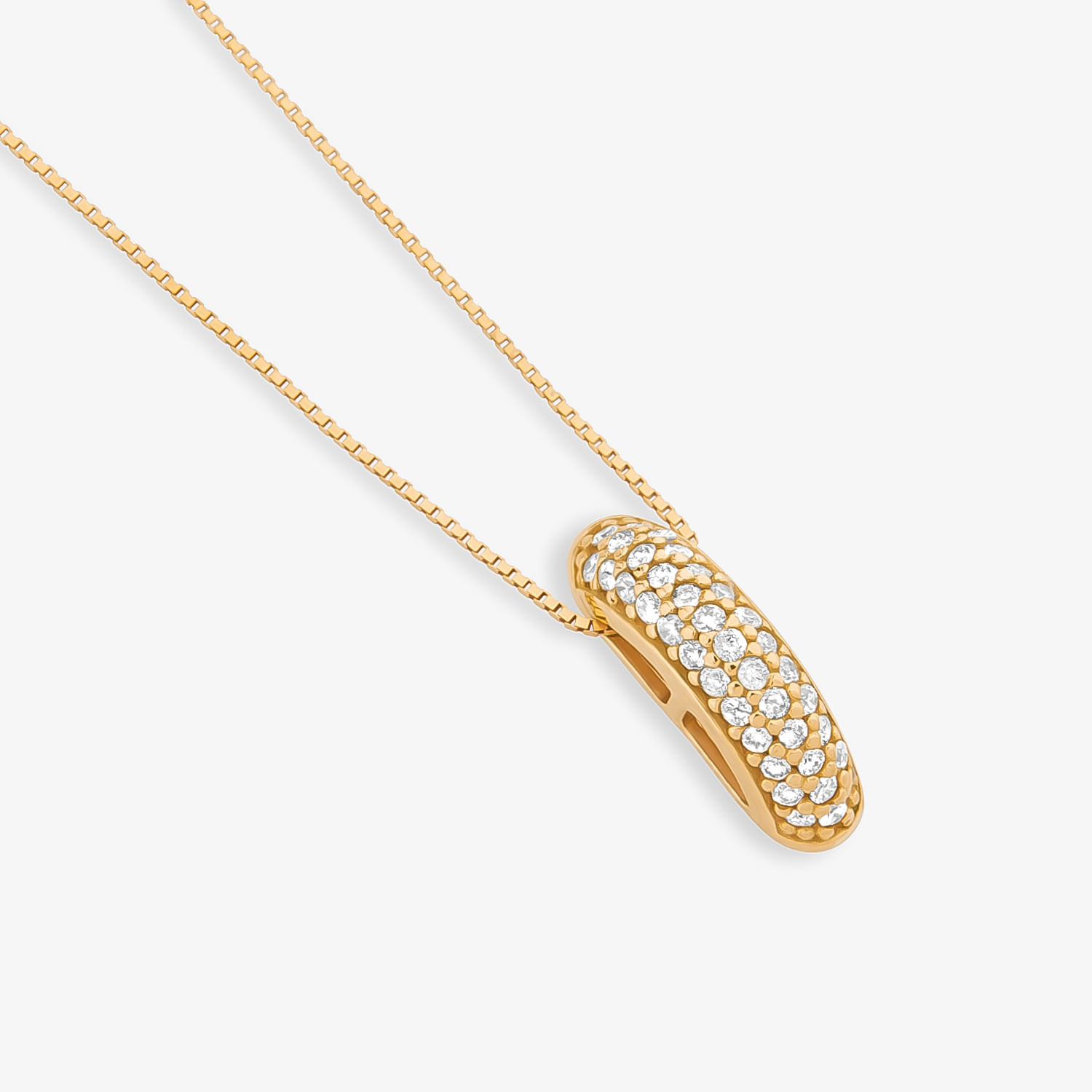 Pingente Allure em Ouro Amarelo 18k com 18 Pontos de Diamantes