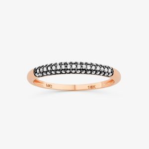 Anel com Diamante em Ouro Rosé 18k