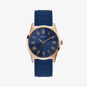 Relógio Guess Feminino em Aço Rosé e Silicone Azul GW0362G2