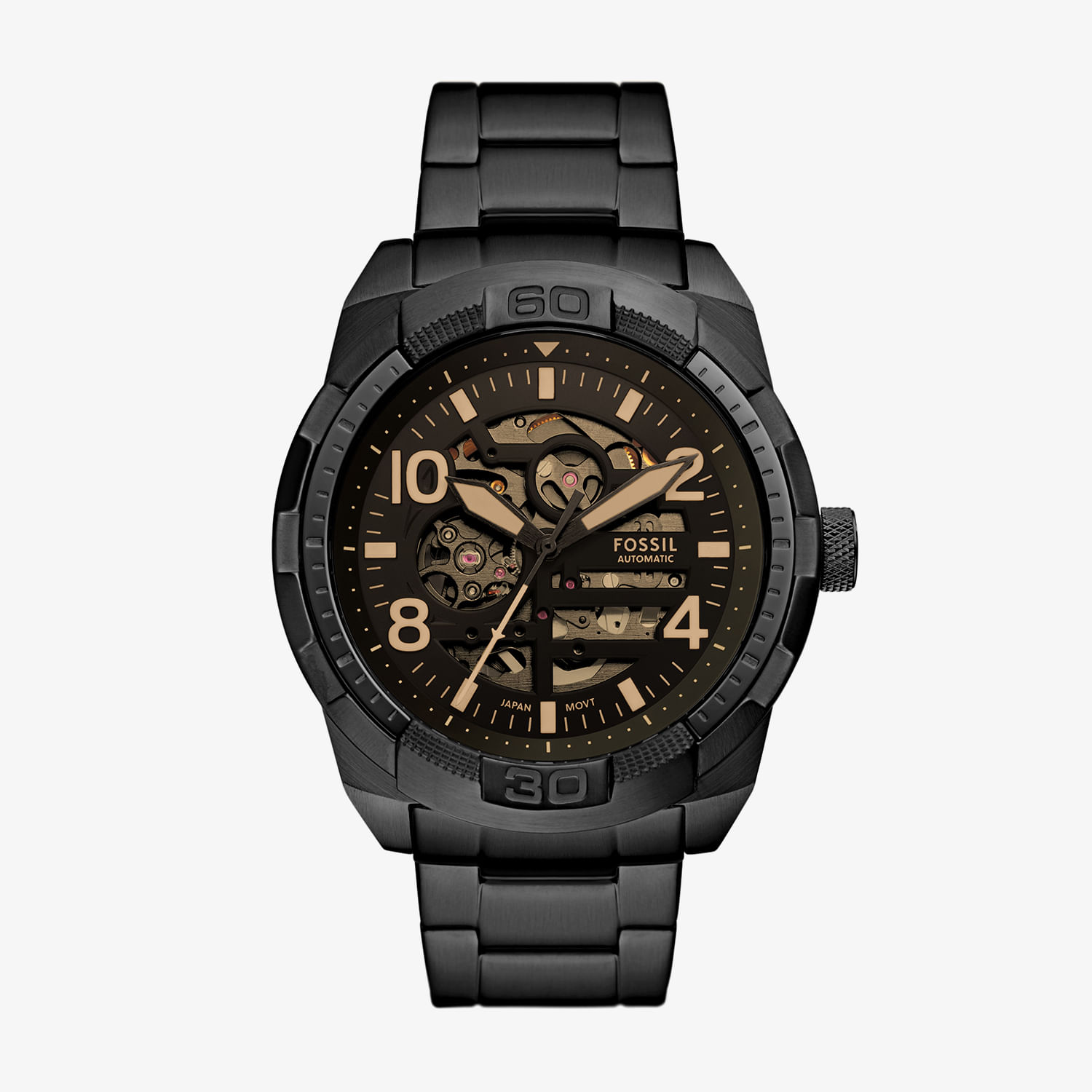Relógio Fossil Bronson Automático Masculino em Aço Grafite ME3256