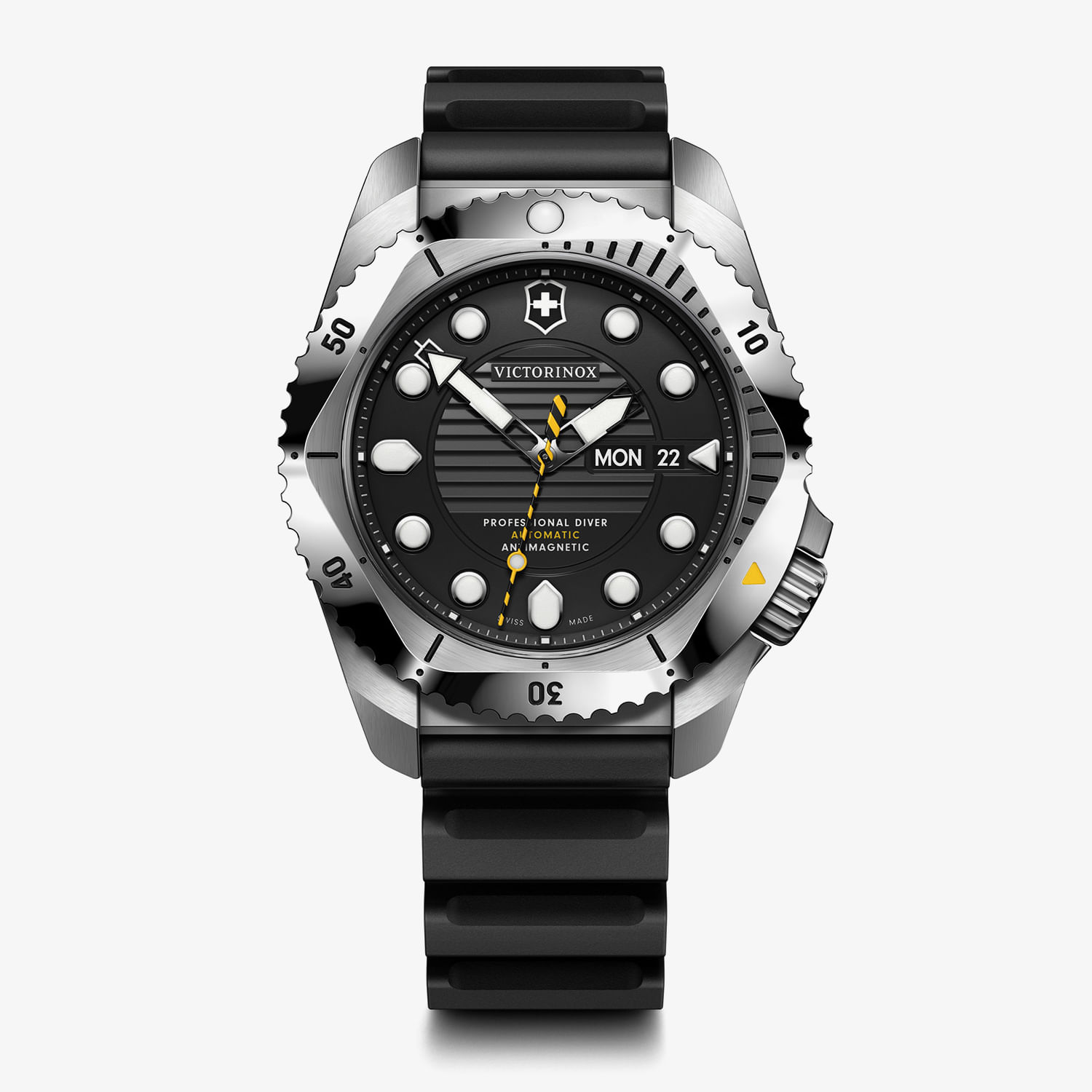 ウォマトロン Relógio Victorinox Masculino Automático em Borracha Preta DIVE PRO