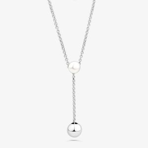Colar Esfera com Pérola em Prata 925