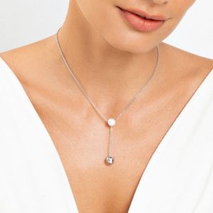 Colar Esfera com Pérola em Prata 925