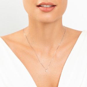 Pingente com 15 Pontos de Diamantes em Ouro Branco 18k