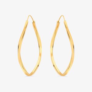 Brinco Argola Torcida em Ouro Amarelo 18k -  46mm
