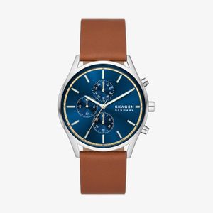 Relógio Skagen Masculino Cronógrafo em Couro Marrom SKW6916B1