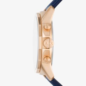 Relógio Armani Exchange Masculino com Pulseira de Silicone e Caixa em Aço Rosé AX1723B1