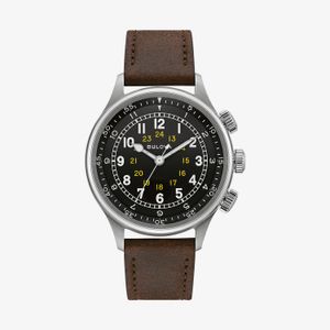 Relógio Bulova Military Masculino em Couro Marrom 96A245N