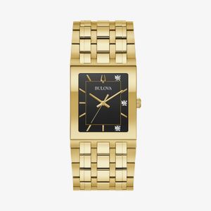 Relógio Bulova Masculino Marc Anthony em Aço Dourado e Mostrador Preto 97D132