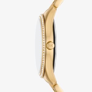 Relógio Michael Kors Lauryn Feminino em Aço Dourado com Cristais MK4737