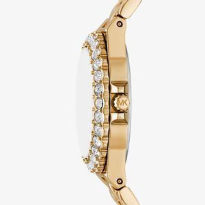 Relógio Michael Kors Lennox Feminino em Aço Dourado com Cristais MK7395