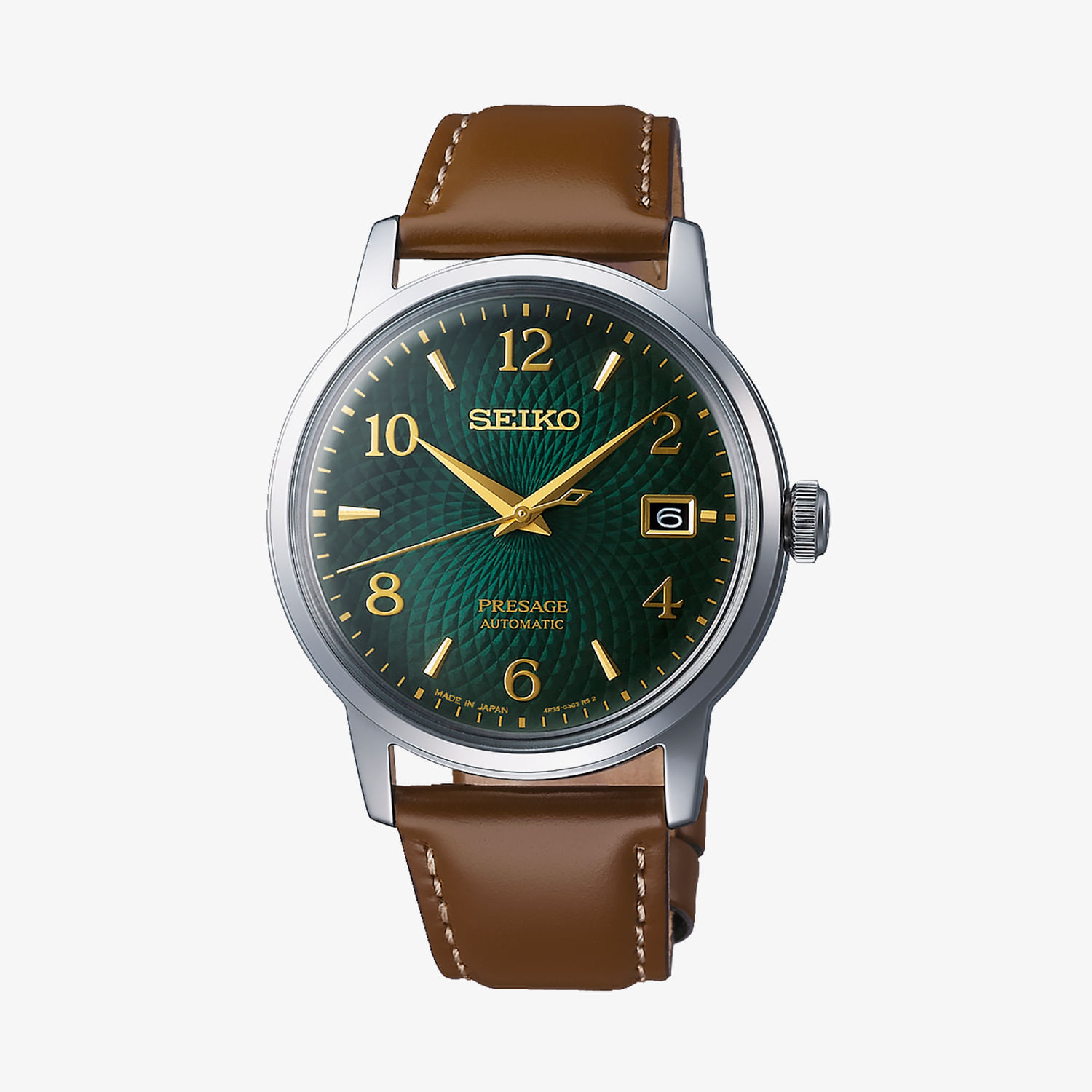 Relógio Seiko Presage Cocktail Time Automático Masculino em Couro
