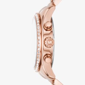 Relógio Michael Kors Lexington Feminino Cronógrafo em Aço Rosé e Cristais MK7275