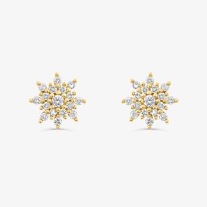 Brinco com Diamantes em Ouro Amarelo 18k