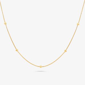 Colar Esfera em Ouro Amarelo 18k - 55 cm