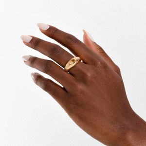 Anel com Citrino em Prata com Banho de Ouro Amarelo 18K