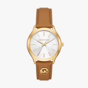 Relógio Michael Kors Feminino Slim Runway em Couro Caramelo MK7465/0DN