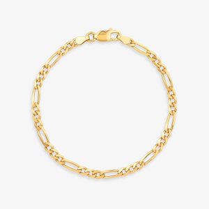 Pulseira Malha Groumet em Ouro Amarelo 18k - 21cm