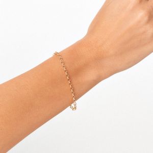 Pulseira Malha Elo Portugues em Ouro Amarelo 18k - 19 cm