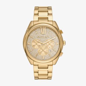 Relógio Michael Kors Feminino em Aço Dourado e Brilhos