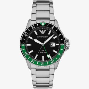 Relógio Emporio Armani Masculino Diver GMT em Aço AR11589B1