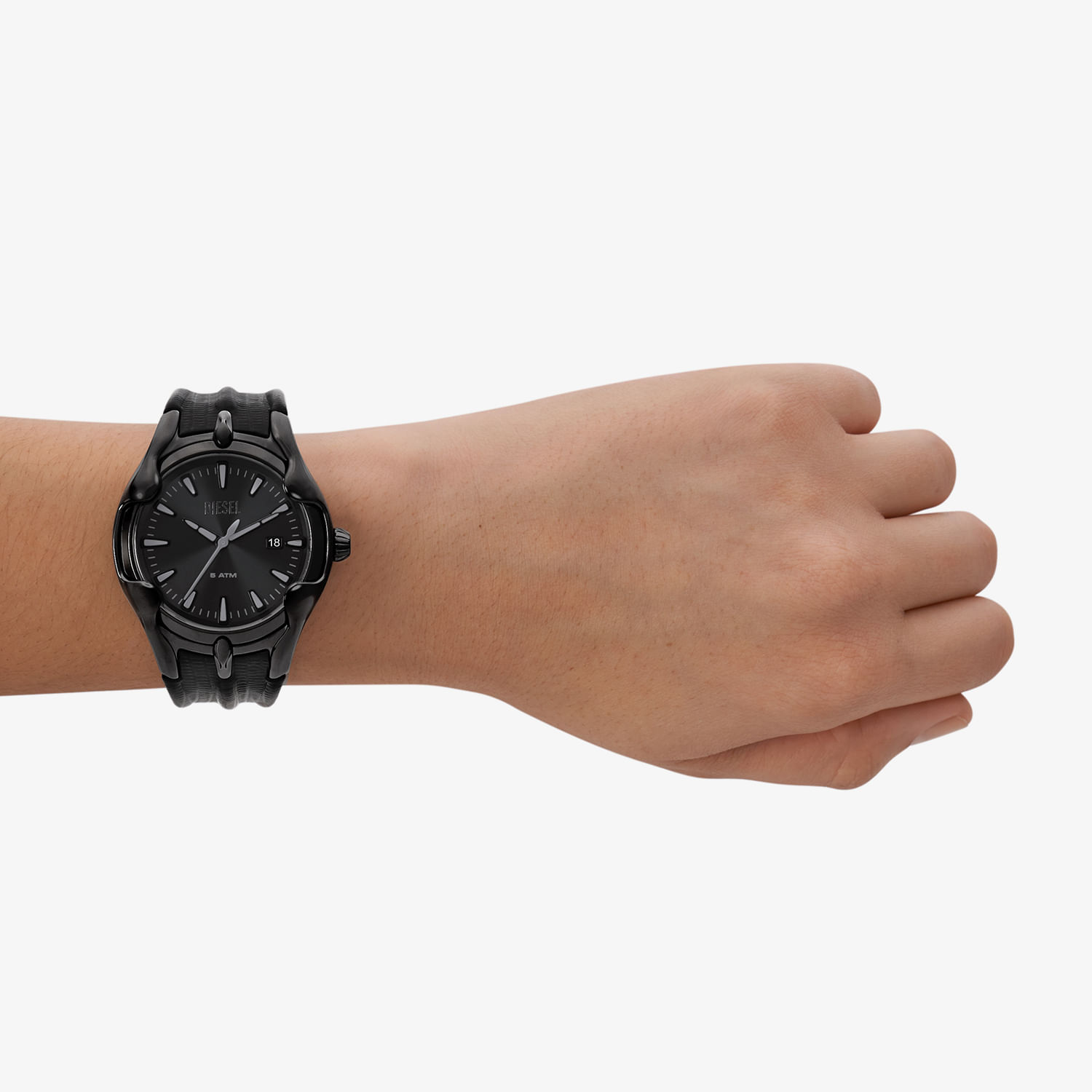 Relógio Diesel VERT Preto Masculino com Pulseira de Couro DZ2193B1