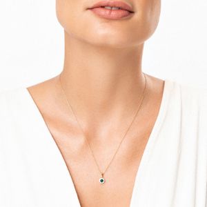 Colar Floral com Ágata Verde e Topázio em Prata 925 com Banho de Ouro Amarelo 18k